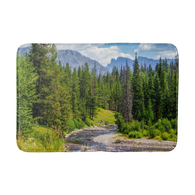 North Fork Shoshone River Bath Mat (Front)