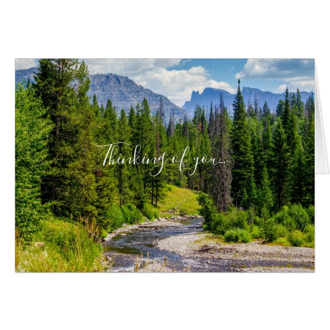North Fork Shoshone River Thinking of You Card (Front Horizontal)