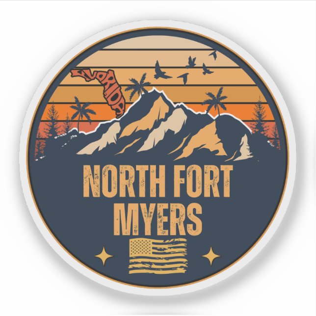 North Fort Myers, Florida  Sticker (Front)