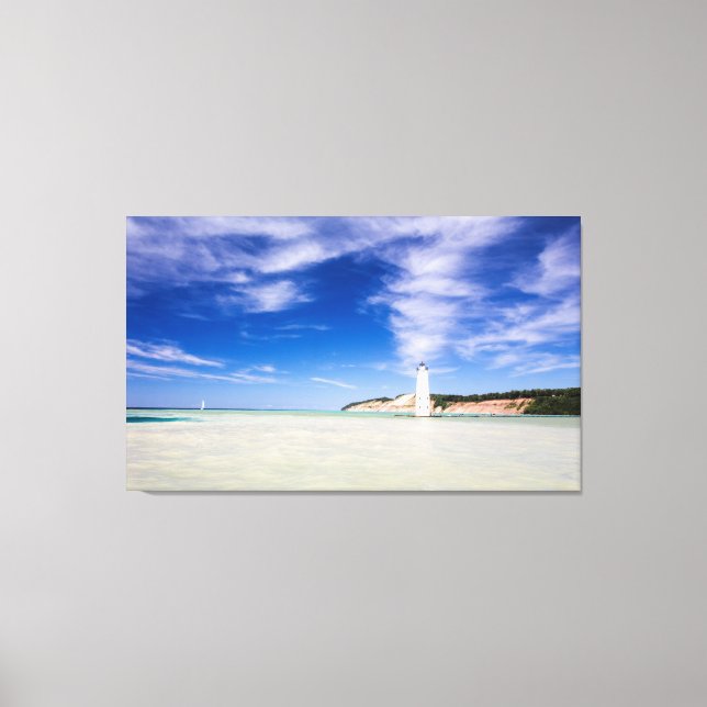 North Frankfort Pier Lighthouse, Frankfort, MI Canvas Print (Front)