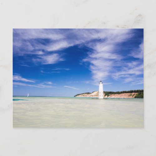 North Frankfort Pier Lighthouse Frankfort MI Postcard