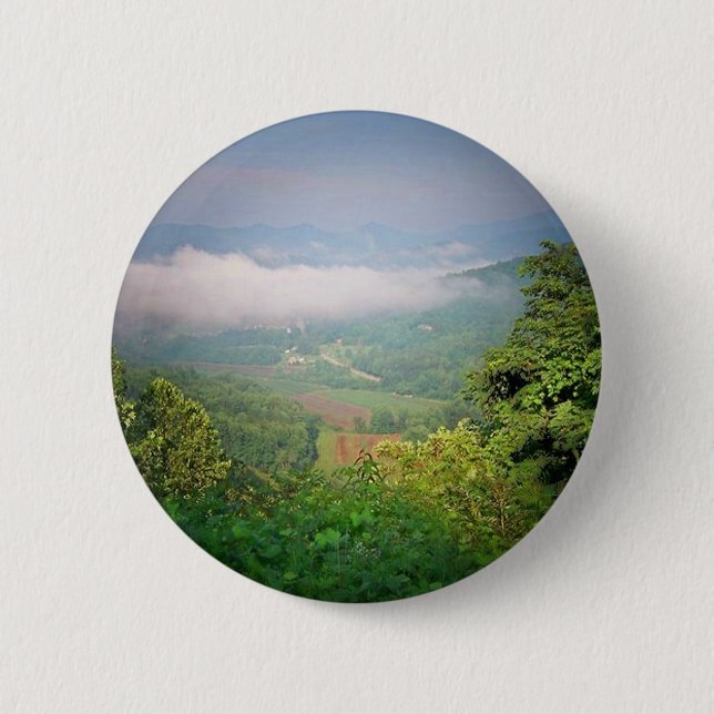 North Georgia Mountains, USA Button (Front)