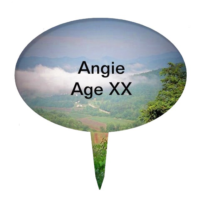 North Georgia Mountains, USA Cake Topper (Front)