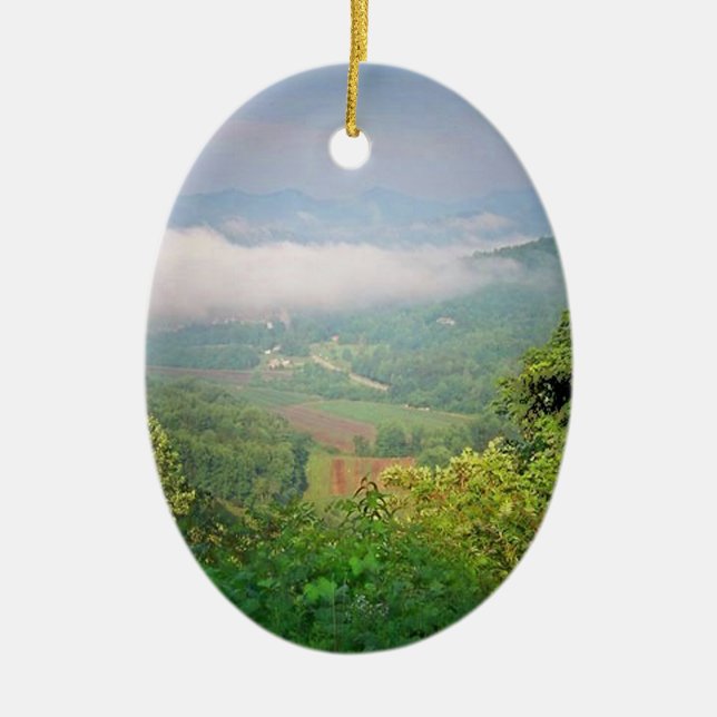 North Georgia Mountains, USA Ceramic Ornament (Front)