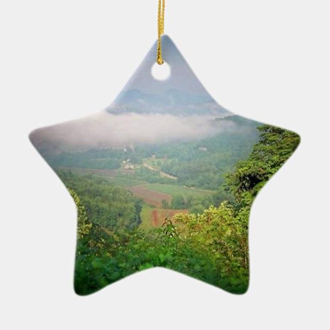North Georgia Mountains, USA Ceramic Ornament (Front)