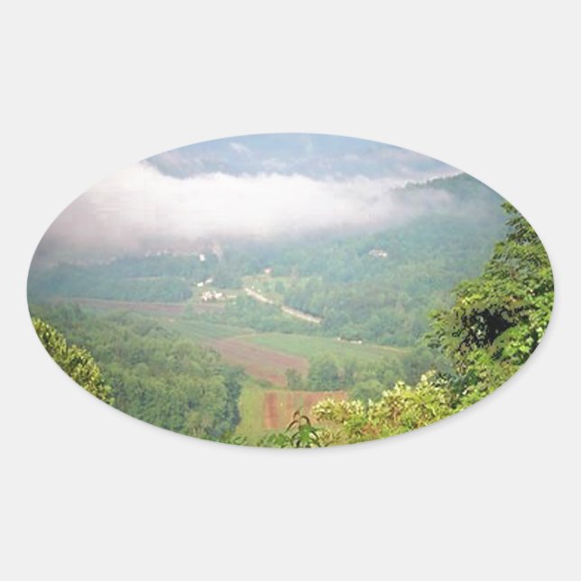 North Georgia Mountains, USA Oval Sticker (Front)
