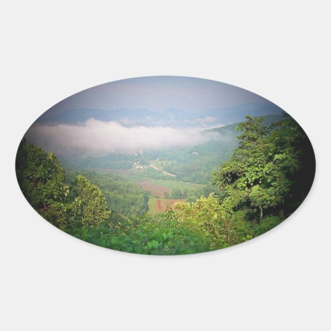 North Georgia Mountains, USA Oval Sticker (Front)