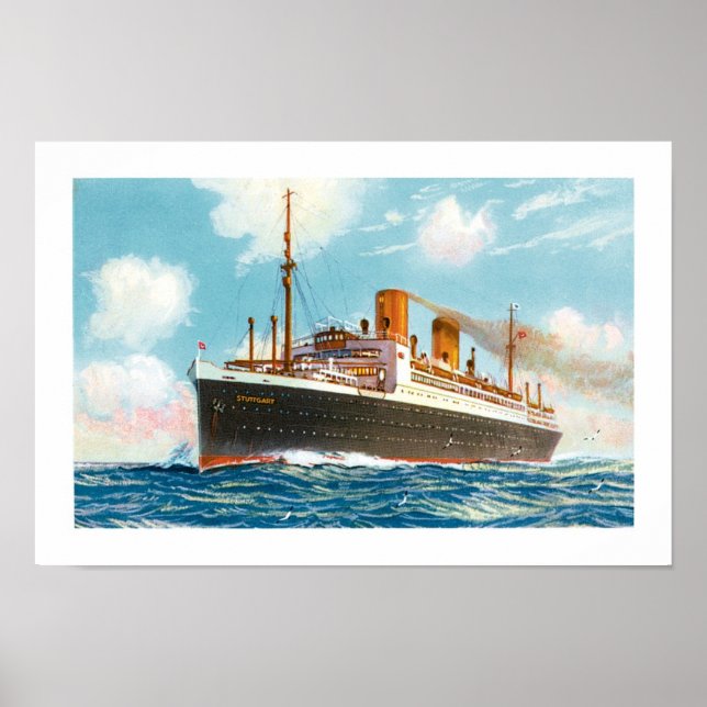 North German Lloyd's ssStuttgart Poster (Front)