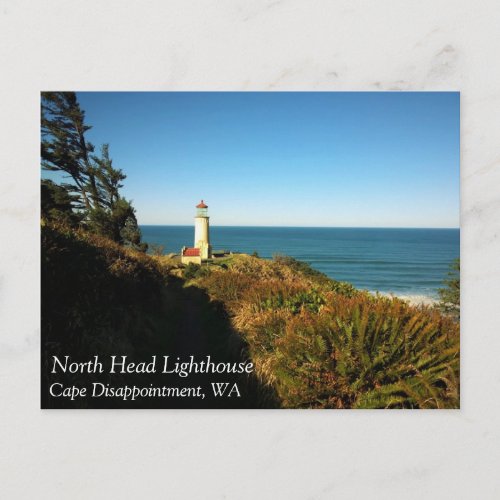 North Head Lighthouse Cape Disappointment WA Postcard