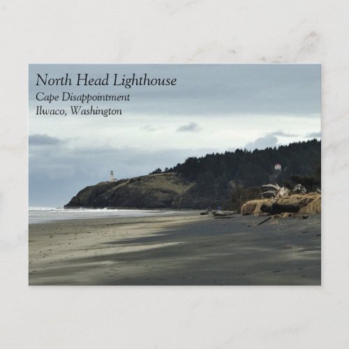 North Head Lighthouse Cape Disappointment WA Postcard