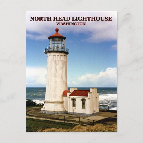 North Head Lighthouse Washington Postcard