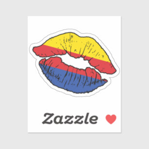 North Holland Noord-Holland Lipstick Love Flag Sticker