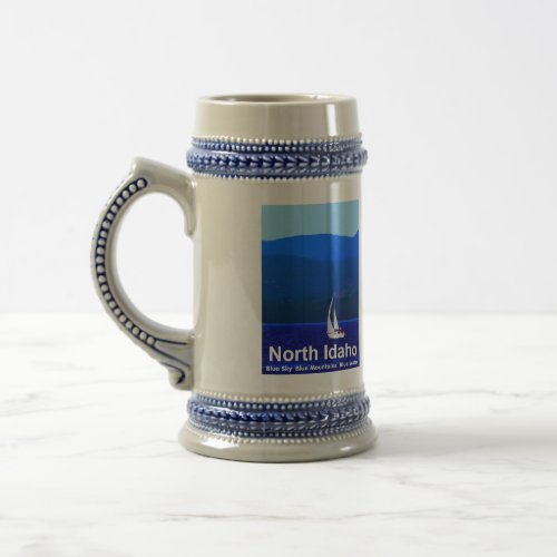 North Idaho Blue Beer Stein