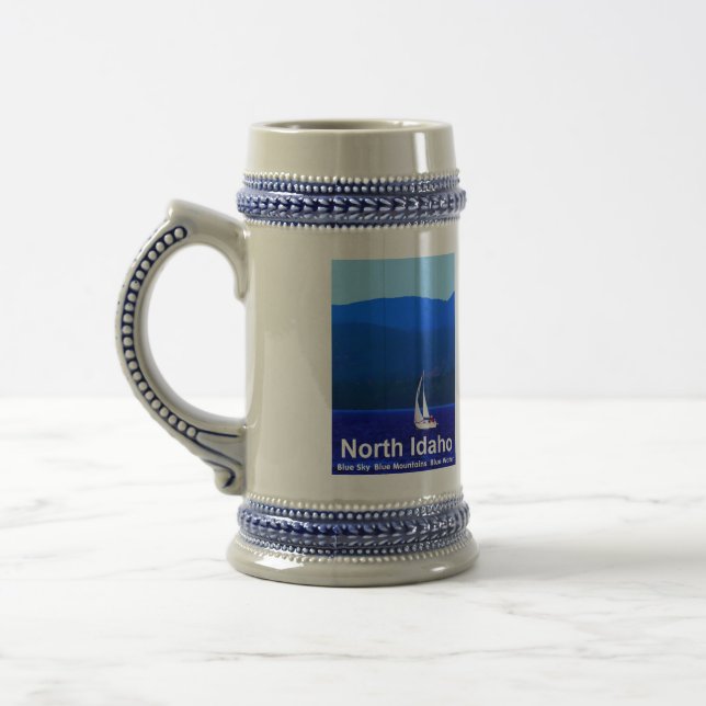 North Idaho Blue Beer Stein (Left)