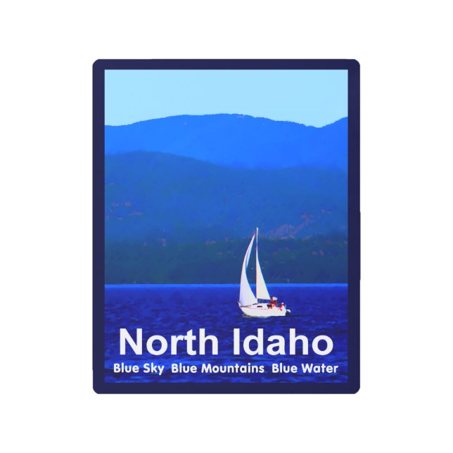North Idaho Blue Metal Print (Front)