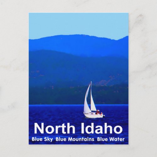 North Idaho Blue Postcard