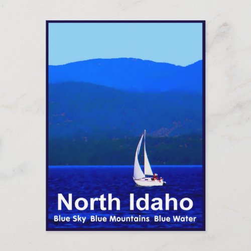 North Idaho Blue Postcard