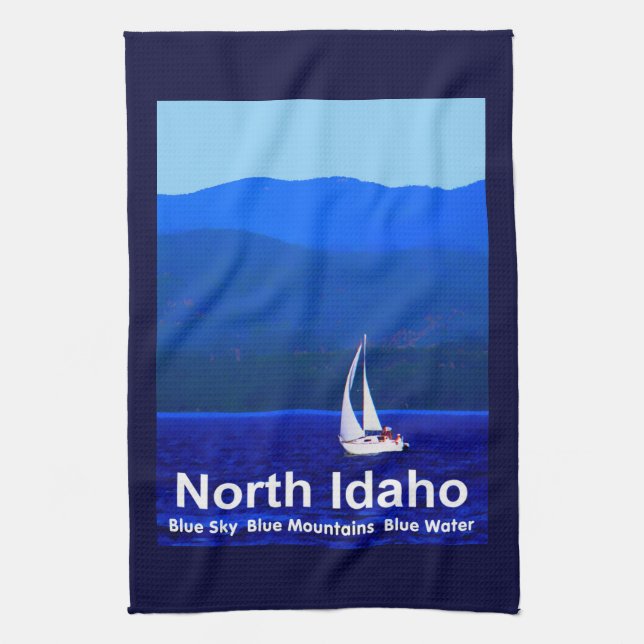 North Idaho Blue Towel (Vertical)
