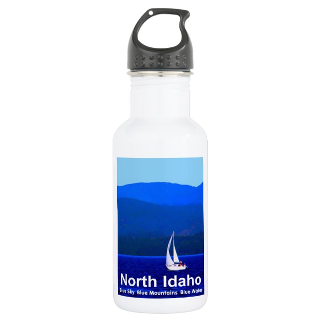 North Idaho Blue Water Bottle (Front)