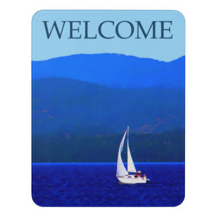 North Idaho Blue - Welcome Door Sign