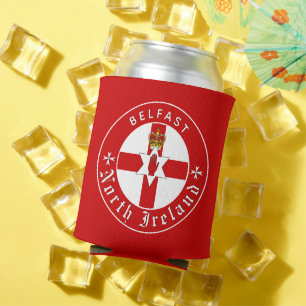 North Ireland, Belfast, Irish Ulster Flag Can Cooler