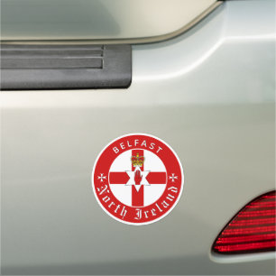 North Ireland Car sticker, Belfast, Ulster Flag Magnet