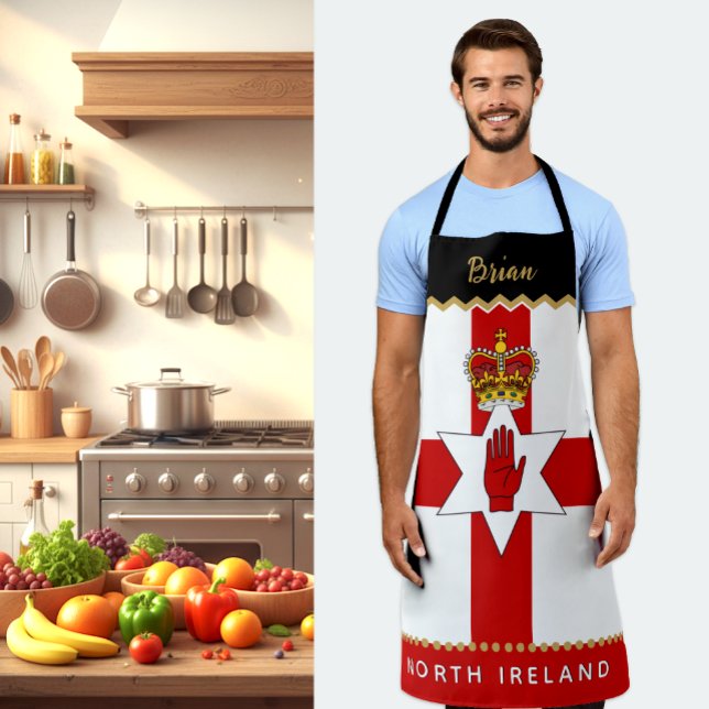 North Ireland Chefs Apron, Irish / Ulster Flag Apron (North Ireland Apron, Kitchen / Chefs)