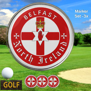 North Ireland Golf marker, Irish Ulster Flag Ball Marker