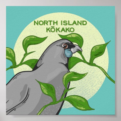 North Island Kokako Poster