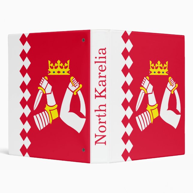 North Karelia Flag 3 Ring Binder (Background)