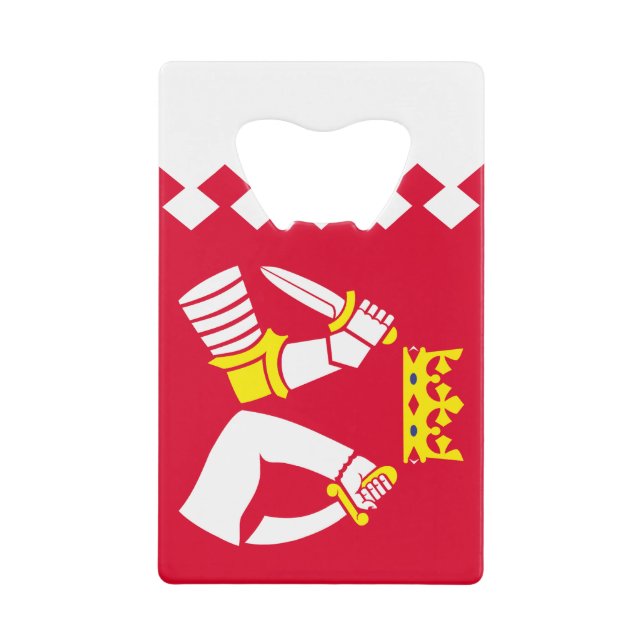North Karelia Flag Credit Card Bottle Opener (Front)