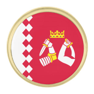 North Karelia Flag Gold Finish Lapel Pin
