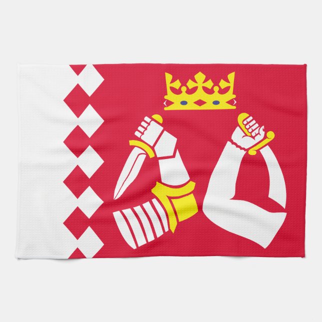 North Karelia Flag Kitchen Towel (Horizontal)