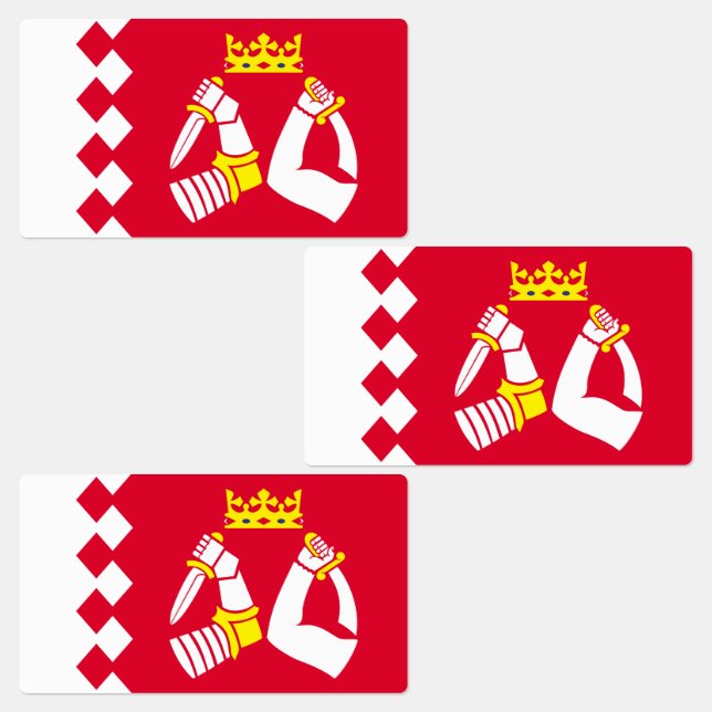North Karelia Flag Labels (Group)