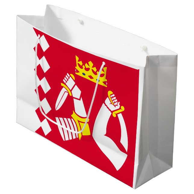 North Karelia Flag Large Gift Bag (Front Angled)