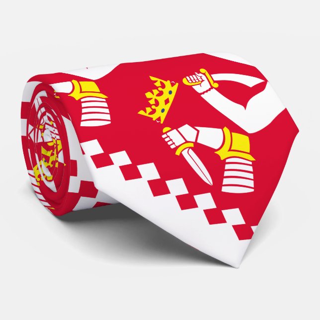 North Karelia Flag Neck Tie (Rolled)