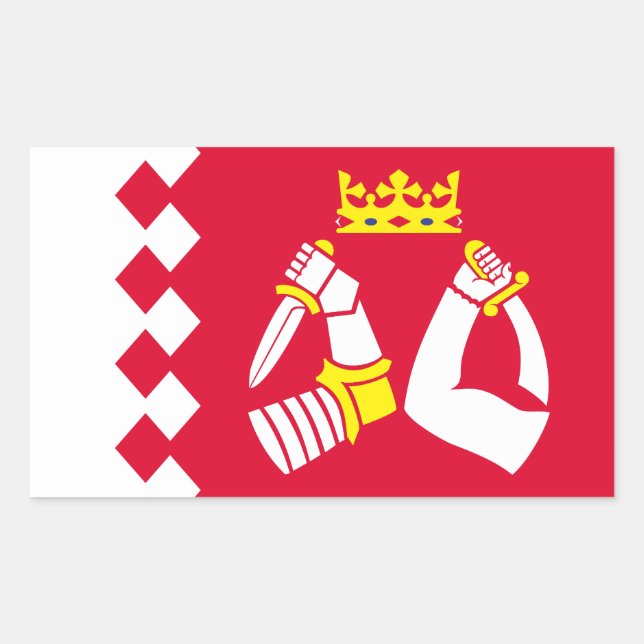 North Karelia Flag Rectangular Sticker (Front)