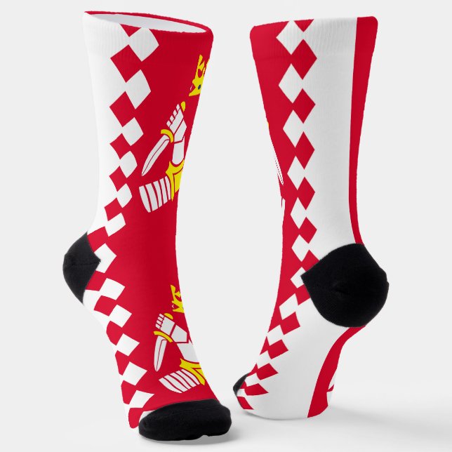 North Karelia Flag Socks (Angled)