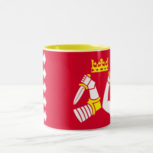 North Karelia Flag Two-Tone Coffee Mug (Center)