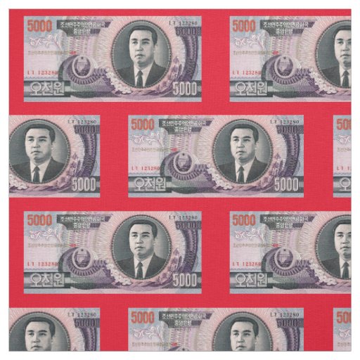North Korea Banknote Fabric