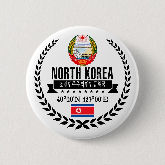 North Korea Button (Front)