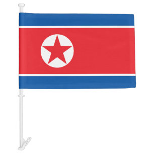 North Korea Car Flag