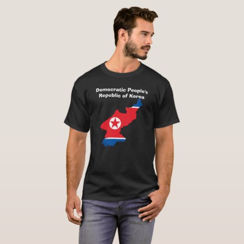 North Korea Custom Flag Map Shirt