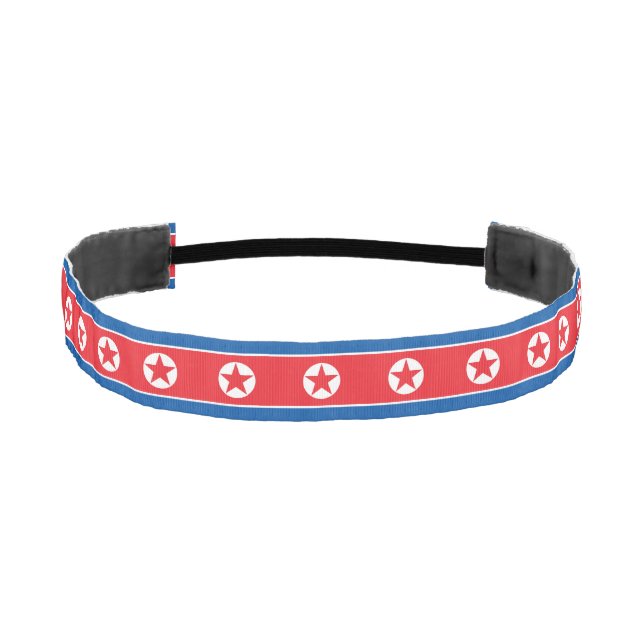 North Korea Flag Athletic Headband (Front)