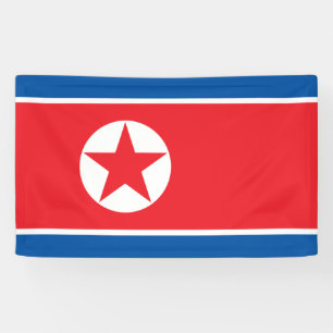 North Korea Flag Banner