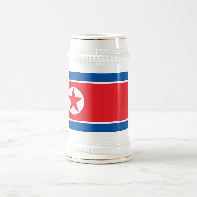 North Korea Flag Beer Stein (Center)