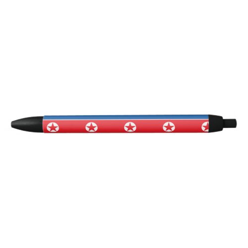 North Korea Flag Black Ink Pen