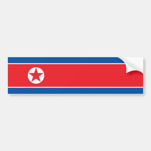 North Korea Flag Bumper Sticker