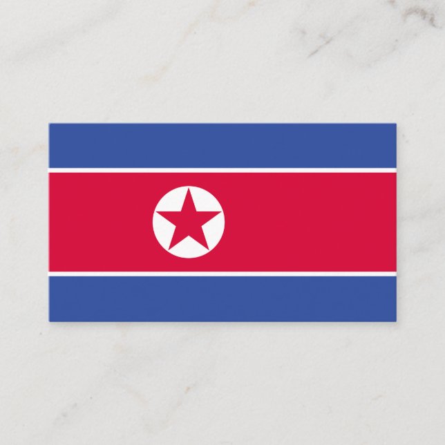 North Korea flag Business Card (Front)