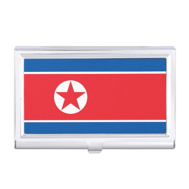North Korea Flag Business Card Case (Front)